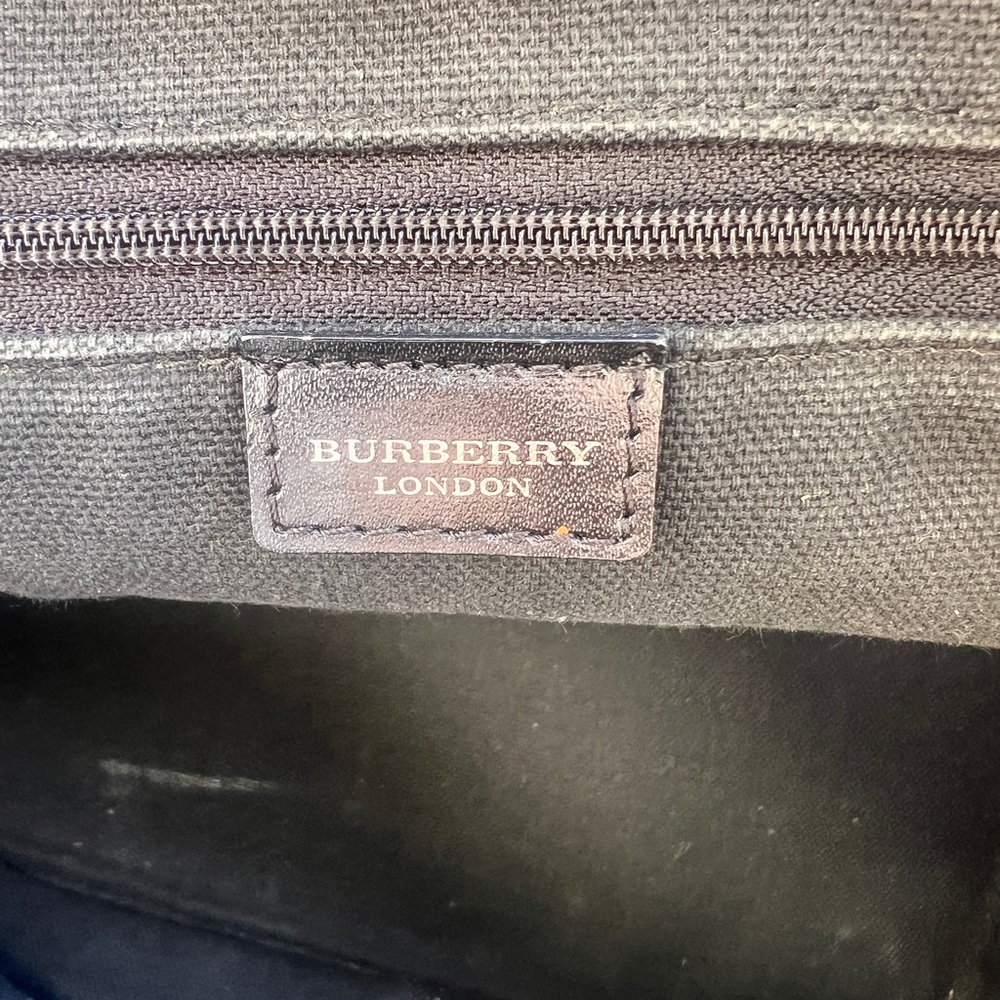 Burberry Beige Nova Check Satchel with Black Trim - Picture 8 of 12